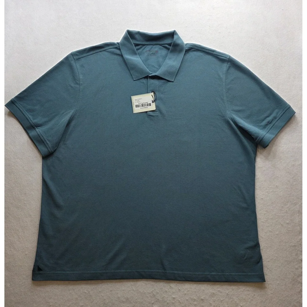 Untuckit 30167 Men's Turquoise Short Sleeve‎ Golf Polo Shirt. NWT. Size 3XL